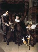 REMBRANDT Harmenszoon van Rijn Constantijn Huygens and His Secretary china oil painting artist